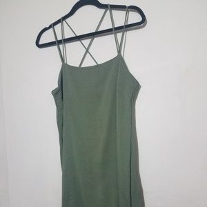 Green mini dress